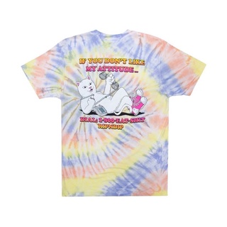 SLUM LTD - RIPNDIP Hows My Attitude Tee Blue/Orange/Yellow Sprial Dye