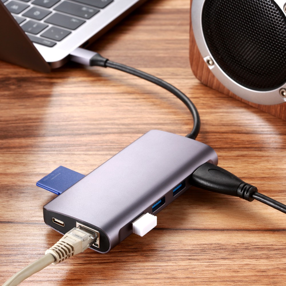 8 In 1 อะแดปเตอร์ Macbook Air 13 Adapter Hdmi Rj 45 เครือข่าย ...