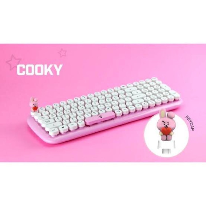 คีย์บอร์ดไร้สาย Wireless Keyboard Cooky BT21
