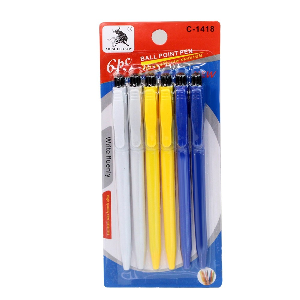 Telecorsa Blue Ballpoint Pen Packing 6 Handle / Pack Model 6-Blue-Pen-Snap-00h-Boss