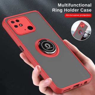 Matte Camera Shockproof Phone Cover For Xiaomi Redmi 10C Case Redmi10C Remi Redmy 10 C C10 Car Magnetic Ring Stand Armor Fundas