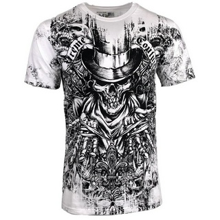 Xtreme Couture เสื้อยืด ลายกะโหลก สีขาว สําหรับผู้ชาย ไซซ์ L-5XL