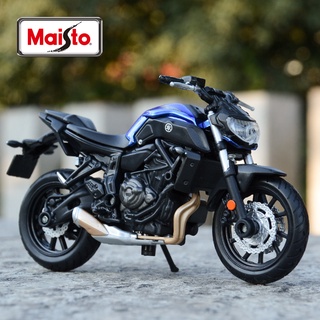 โมเดลรถจักรยานยนต์ Maisto 1:18 2018 Yamaha MT07 Static Diecast Vehicles ของเล่นสําหรับเด็ก