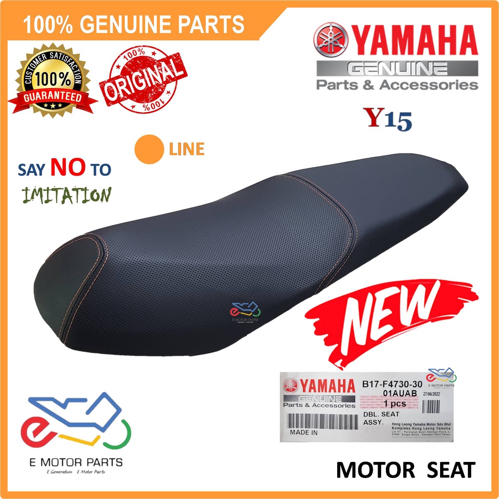Y15 ที่นั่ง Y15 มอเตอร์ที่นั่ง Y15Z Y15ZR มอเตอร์ที่นั่งเบาะสีดํา LINE SILVER LINE - B17-F4730-00