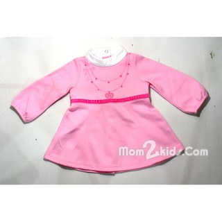 Enfant-ชุดเดรส แขนยาว สีชมพู-Size 80