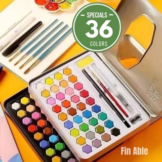 🎨 สีน้ำอัดแข็ง 36 สี