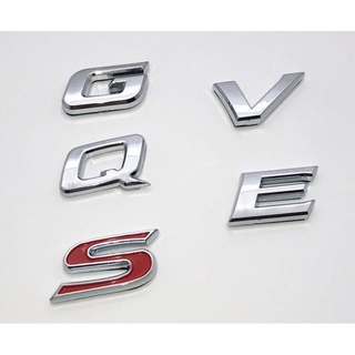 ราคาต่อ 1 ชิ้น โลโก้ตัวติดท้าย ตัวอักษรเดี่ยว Toyota G Q S V E logo trunk car logo for vios camry corolla altis