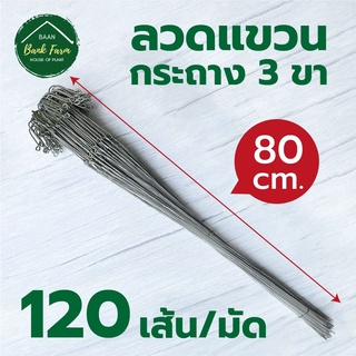 🔥โปรพิเศษ! 🎋ลวดแขวนกระถาง 80cm [120เส้น]🍀ที่แขวนต้นไม้ 3 ขา ลวดกระถางต้นไม้ ชุบกันสนิม แข็งแรงทนทาน