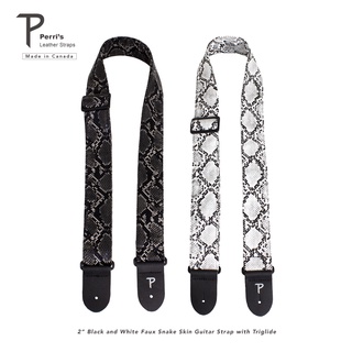 Perris "Faux Snake Skin" Guitar Strap สายสะพายกีตาร์ลายหนังงู (Made in Canada)