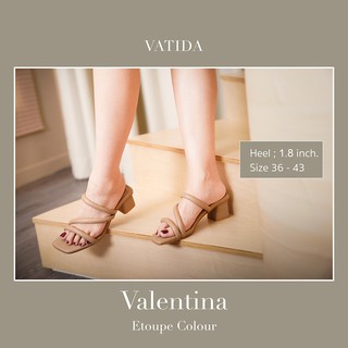 ( 🇹🇭 In stock 🔥) รองเท้าส้นสูงผู้หญิง สายคาดแบบเก๋ ใส่เดินสบาย  Size 36-43 รุ่น Valentina(VTD-021)