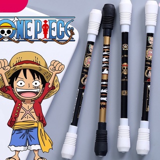 ปากกาสปินนิ่ง แบบยืดหยุ่น ลายการ์ตูน One Piece Demon Slayer สําหรับโรงเรียน