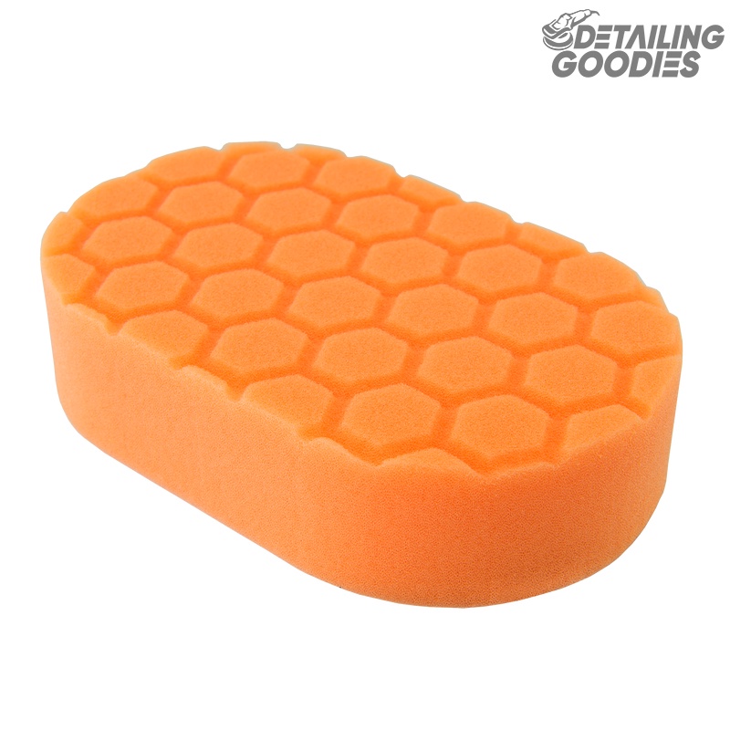 Hex Logic Orange Cutting Hand Pad ฟองน้ำขัด (หยาบ)