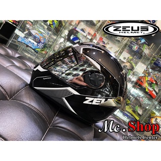 หมวกกันน็อค ZEUS ZS-811 PEARL BLACK AL6 GRAY แถมชิวปรอท+สปอยเลอร์+แถมโม่ง