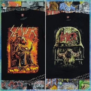 ขายดี เสื้อยืด พิมพ์ลาย Slayer Baju Band สไตล์วินเทจ ร็อคร้อน ผ้าฝ้าย 100% พิมพ์ลายวงร็อค lelaki สีดํา ขนาดใหญ่ พลัสไซซ์