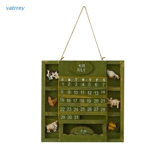 Va ปฏิทินไม้สไตล์วินเทจสําหรับตกแต่งสวน