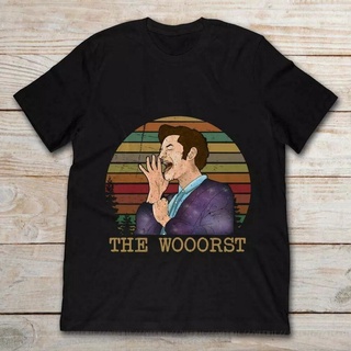 เสื้อยืด ผ้าฝ้าย พิมพ์ลาย The Wooorst Jean Ralphio Parks And Recreation Funny Meme Sunset สีดํา แนวสตรีท DF12HJ47885Size