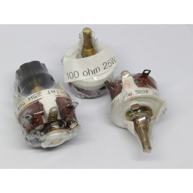 รีโอสตัท 25W 10 Ohm 50 Ohm 100 Ohm 500 Ohm 1K 2K 2.2K 5K(งานไต้หวัน) พร้อมส่งในไทย🇹🇭