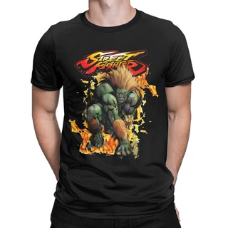 เสื้อยืด คอกลม พิมพ์ลาย Street Fighter Electric Powers Of Blanka Mortal Kombat สําหรับผู้ชาย