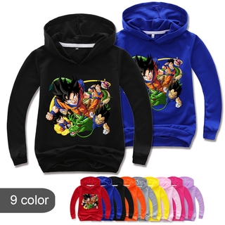 เสื้อแจ็กเก็ตกันหนาว มีฮู้ด ผ้าฝ้าย ลายการ์ตูน Dragon Ball สําหรับเด็ก