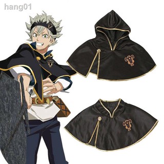 💕ถูกและดี ผู้ชาย Asta Cloak Black Clover ชุด Bull Short Cape คอสเพลย์แต่งกาย