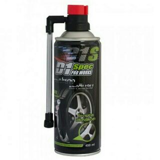 D1 Spec PRO WORKS ดีวัน สเปรย์ปะยางและเติมลม 450 มล.x 1 กระป๋อง