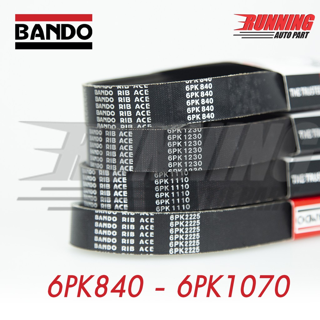 6PK BANDO RIB ACE สายพานหน้าเครื่อง BANDO 6PK 900 ถึง 6PK 995
