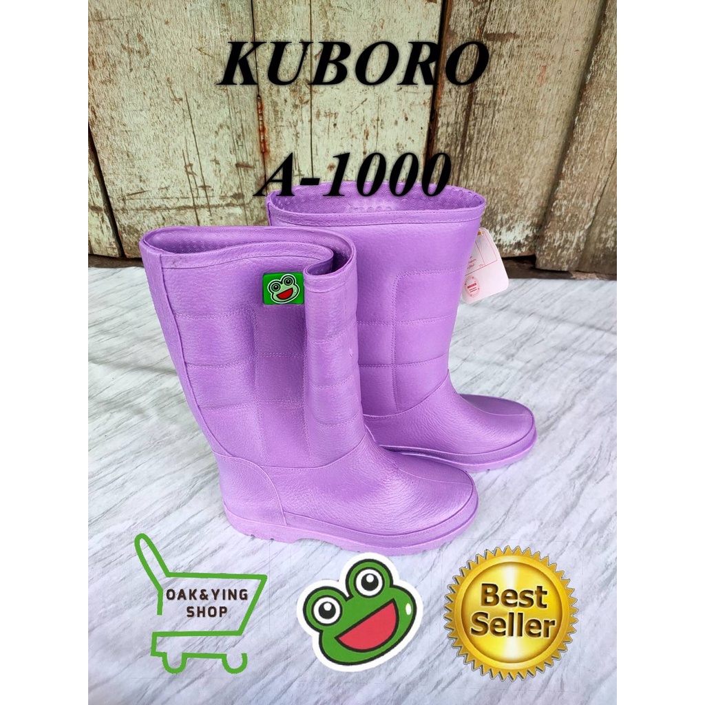 (ของแท้) รองเท้าบูทตรากบ Kuboro รุ่น A-1000 สูง12นิ้ว รองเท้าบูทกันน้ำ รองเท้าตัดหญ้า  เทียบขนาดเป็นเซนติเมตรด้านล่าง