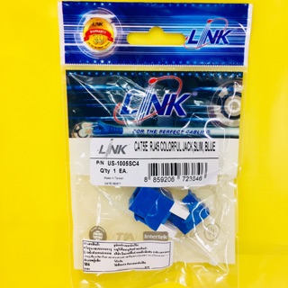 US-1005SC4 Cat5E RJ45 Jack Slim Blue Link