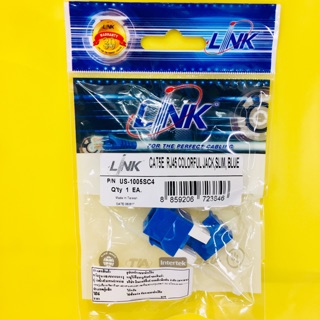 US-1005SC4 Cat5E RJ45 Jack Slim Blue Link