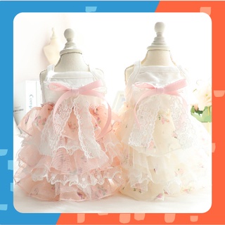 [🚚 พร้อมส่ง] ชุดกระโปรงสัตว์เลี้ยง Chiffon Cake Princess Dress ชุดหมา ชุดสุนัข ชุดแมวน่ารัก ชุดแมว