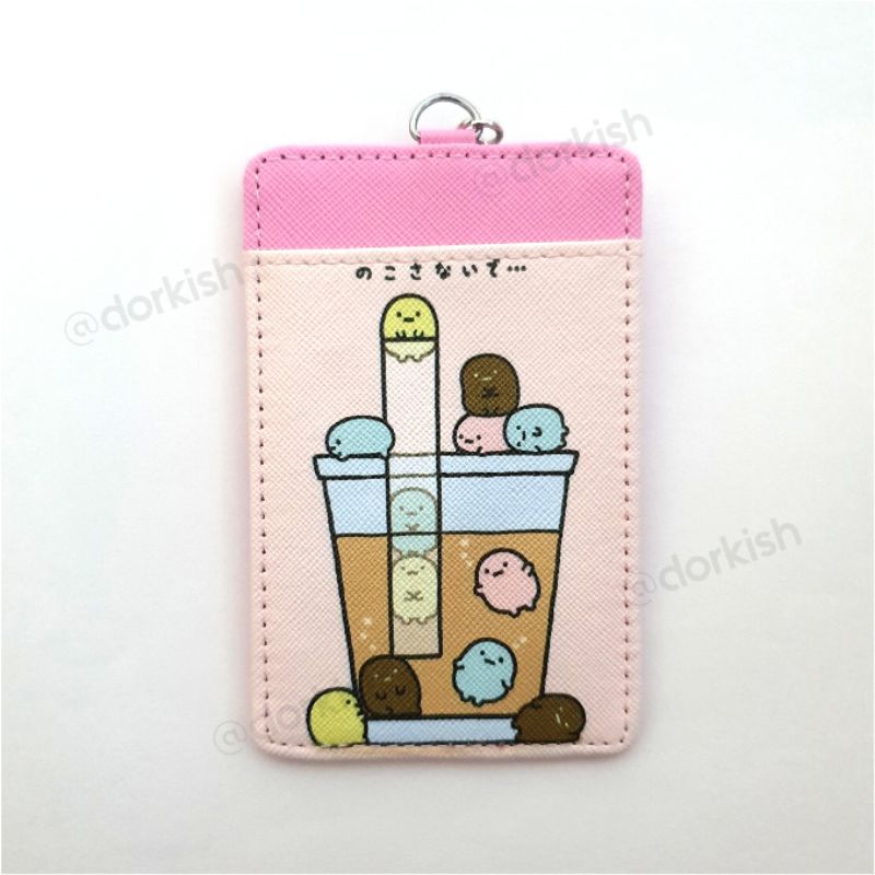 Sanrio Sumikko Gurashi Bubble Tea Ezlink Card Holder พร้อมพวงกุญแจ