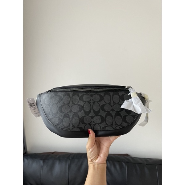 พร้อมส่ง แท้ 🇺🇸100% New Coach คาดอก ผู้ชาย WARREN BELT BAG IN SIGNATURE CANVAS (COACH F78777)