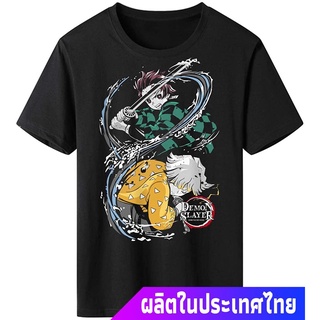 DRG แขนสั้นcrew neckข้อเสนอพิเศษ นักล่าปีศาจ แอนิเมชั่นญี่ปุ่น Benksrt Demon Slayer T-Shirt Tanjiro Zenitsu Anime Creati