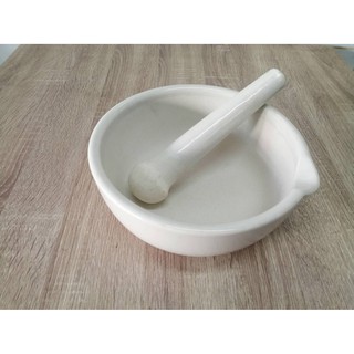 โกร่งบดสาร พร้อมที่บด (Mortar and pestle) diameter 100 mm.