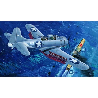 โมเดล1/32 SBD-3 Dauntless Battle of Midway (Clear Edition) plastic model kits Trumpeter 02244