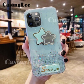 เคสโทรศัพท์มือถือ แบบใส ปิดด้านหลัง ลายดาวห้าแฉก ประดับกลิตเตอร์ พรีเมี่ยม สําหรับ Redmi 12 Note 12 Pro 12 12 Pro