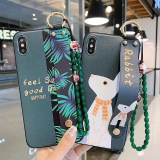 เคสโทรศัพท์ลายกระต่ายพร้อมสายคล้องข้อมือสําหรับ VIVO V11 V11i Y71 V9 Y85 V7 Plus V5 V5s Y67 Y81 Y81i