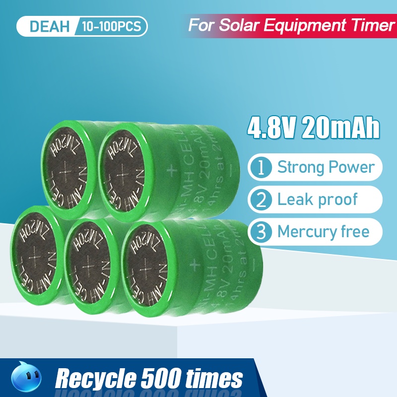 4.8V 20mAh Ni-MH Rechargeable Batteries For Meter Clock Car LED Torch Lenser 7575 PLC Data Backup Power Toy Ni MH Butt00