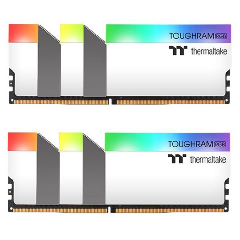 THERMALTAKE 64GB (32GBx2) DDR4/3600 RAM PC (แรมพีซี) TOUGHRAM RGB (WHITE) (R022R432GX2-3600C18A)