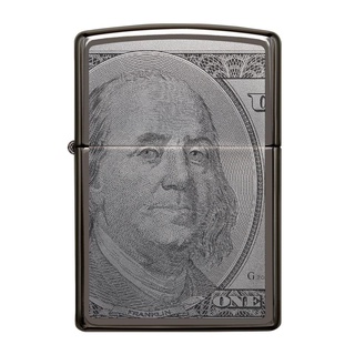 Zippo ไฟแช็กรุ่น 49025 Currency Design ของแท้ รับประกันตลอดชีวิต นำเข้าและจำหน่ายโดยตัวแทนจำหน่าย