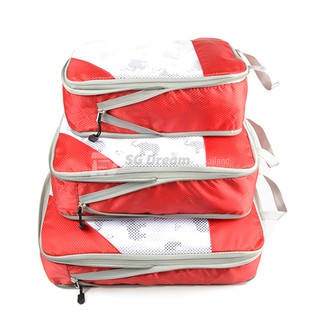 กระเป๋าจัดระเบียบ กระเป๋าประหยัดพื้นที่ ชุด 3 ชิ้น / Compression Bag Packing Cubes 3 PC