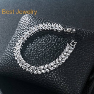 Best Jewelry ข้อมือเพชรเกรดพรีเมี่ยม ประกายไฟเทียเท่าเพชรแท้ เครื่องประดับออกงาน เกรดสวย สร้อยเพชร รับ dropship