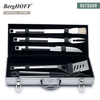 BergHOFF  ชุดอุปกรณ์บาร์บีคิวสแตนเลสสตีล  รุ่น Outdoor   6 ชิ้น ทนทาน สีเงิน  1108180