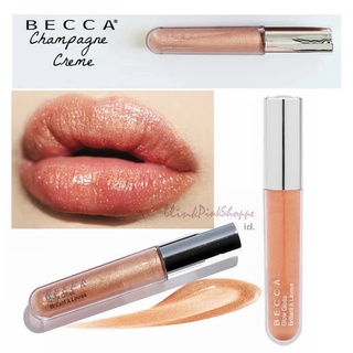 Beauty-Siam แท้ทั้งร้าน !!  BECCA GLOW GLOSS BRILLANT FULL SIZE 5 ML. NO.CHAMPAGNE CREME #NO BOX