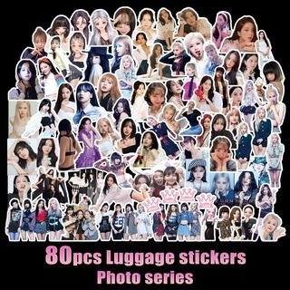 Blackpink Phone Sticker LISA JENNIE Rose Jisoo Stickers Luggage Laptop Stickers 80ชิ้น/แพ็ค