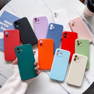 Huawei P30 P30Pro P30Lite P50 P50Pro เคสโทรศัพท์ ด้านข้างตรง ป้องกันกล้อง สีพื้น เคสโทรศัพท์มือถือ เคสด้านหลัง