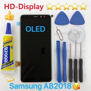 ชุดหน้าจอ Samsung A8 2018 OLED พร้อมชุดไขควง