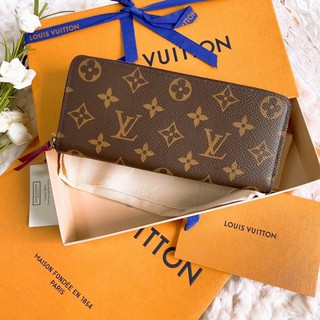 LV CLÉMENCE WALLET Monogram Canvas Fuchsia ❣️7.7 x 3.5 x 0.6 inches ❣️Dc20 ❣️Fullset copy receive