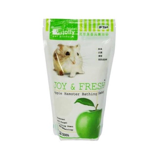 jolly JOY &amp; FRESH ทรายอาบน้ำหนูแฮมสเตอร์ กลิ่น แอบเปิ้ล 500กรัม