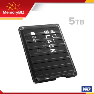 WD BLACK P10 Game Drive HDD 5TB ฮาร์ดดิสก์พกพา Micro B (WDBA3A0050BBK-WESN) ความเร็วอ่าน 140 MB/s ประกัน  Synnex 3 ปี